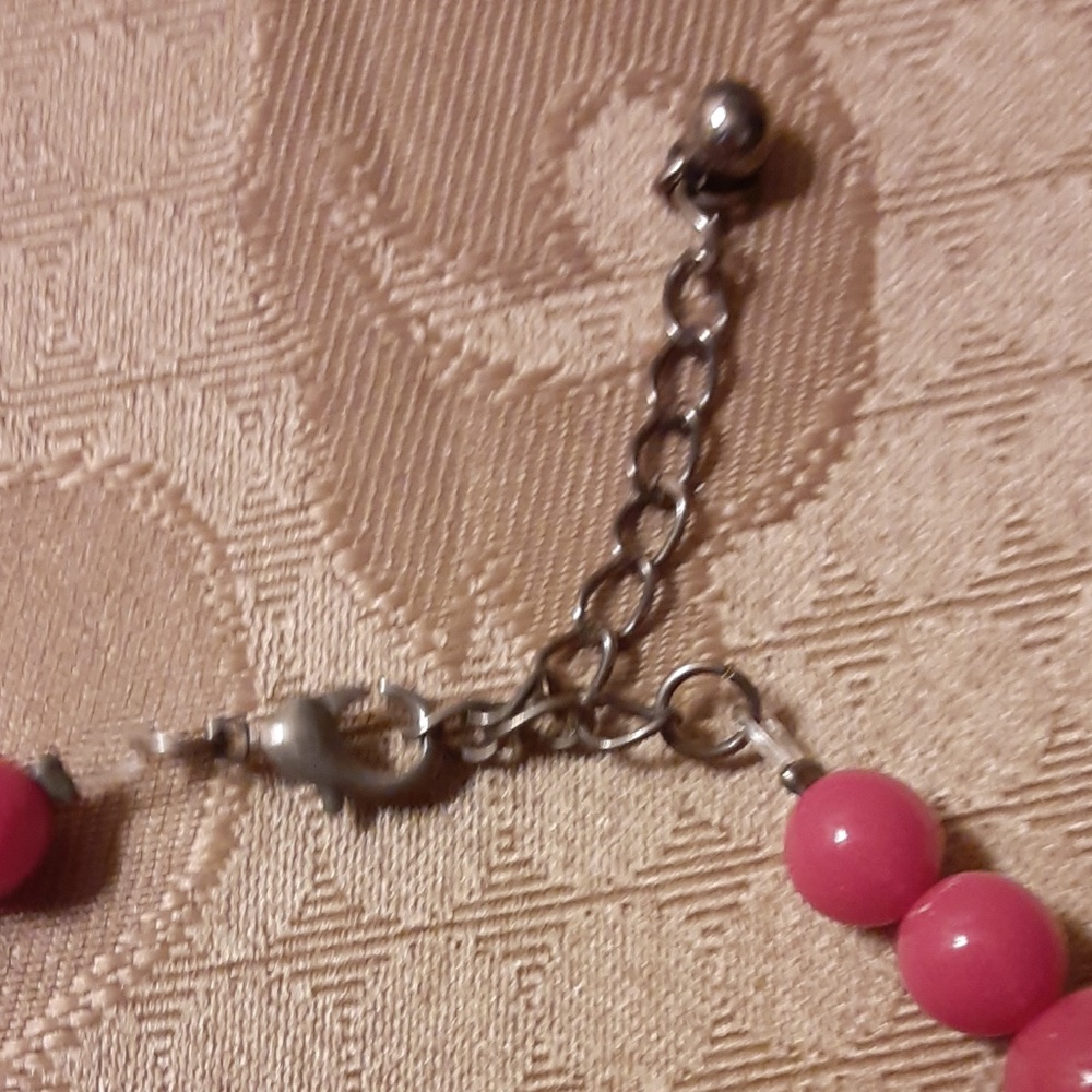 Hot Pink Choker Necklace - Picture 2 of 3